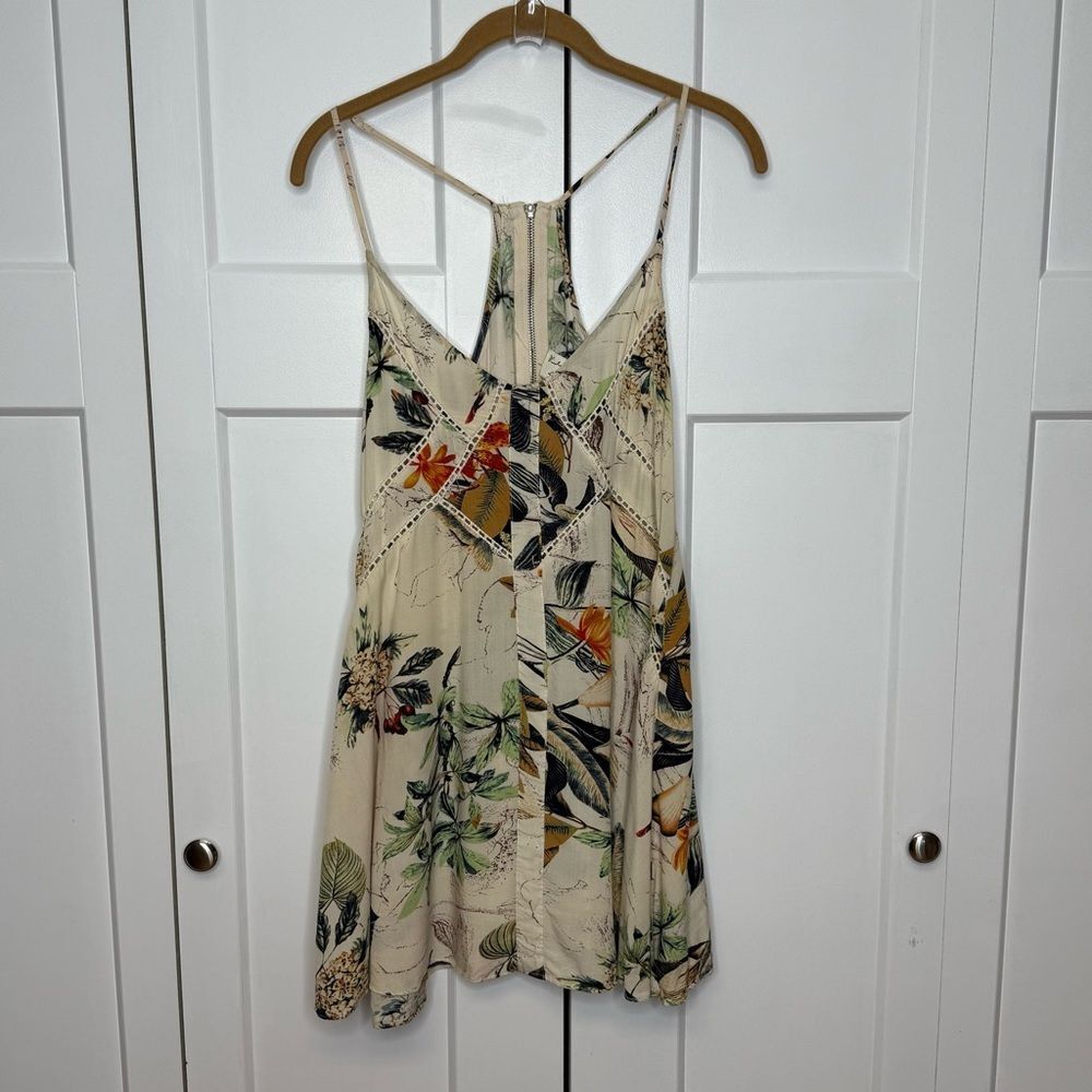🌺 Vintage Havana Floral Boho Mini Dress – Size Small